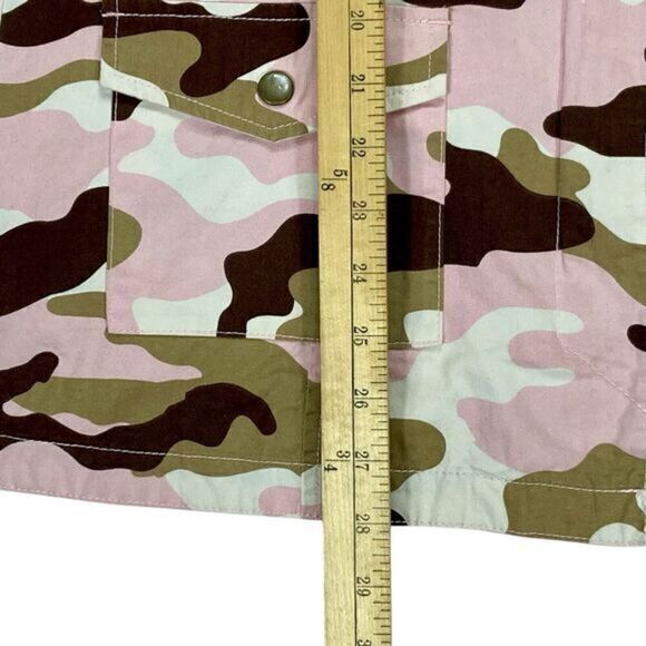 Love Tree Camouflage Jacket Women L Pink Brown Full Zip Street Style Bomber Coat - Picture 15 of 16